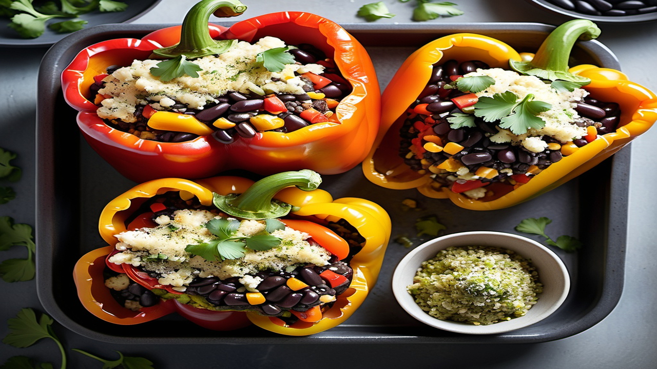 Stuffed Bell Peppers Keto Vegan